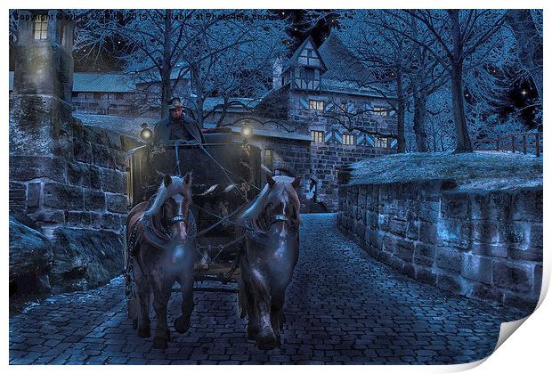 A winters night  Print by sylvia scotting