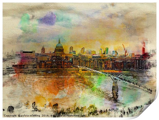 City of London Print by sylvia scotting