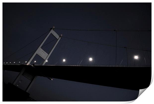 Severn Bridge at Night Print by Kirsty Herring