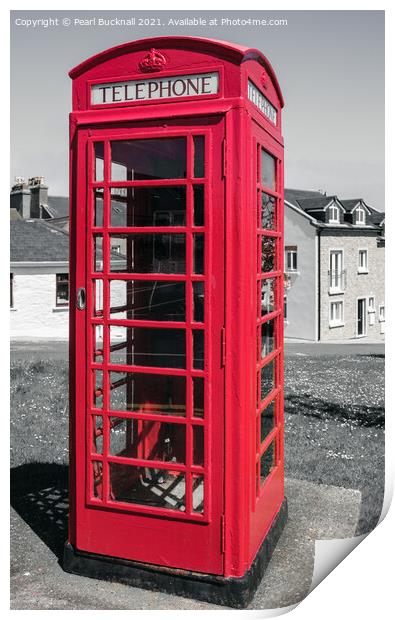 Traditional Red Telephone Box  Print by Pearl Bucknall