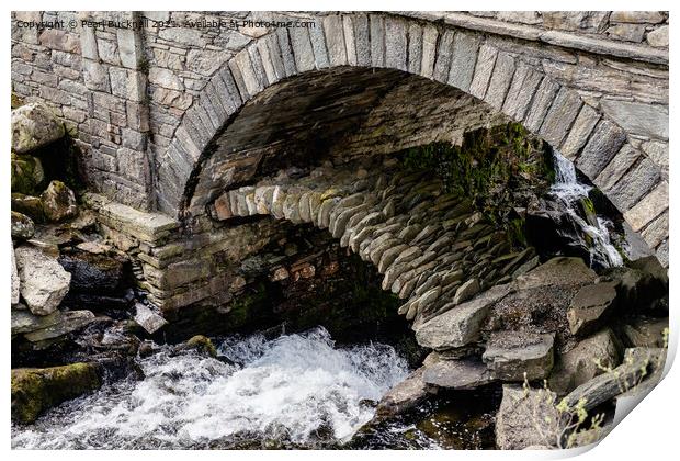 Hidden Packhorse Bridge Snowdonia Wales Print by Pearl Bucknall