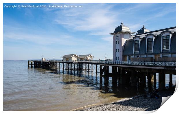 Penarth Pier South Wales Coast Print by Pearl Bucknall