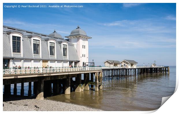 Penarth Pier Wales South Coast Print by Pearl Bucknall