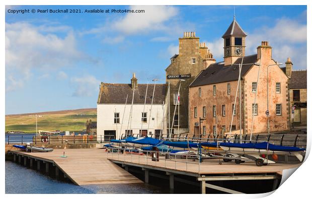 Lerwick Quay Shetland Scotland Print by Pearl Bucknall