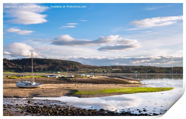 Approaching Sea in Red Wharf Bay Anglesey Print by Pearl Bucknall