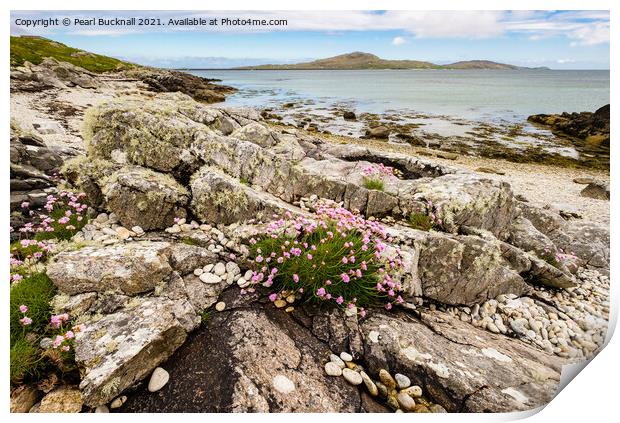 Rocky Coast South Uist Print by Pearl Bucknall