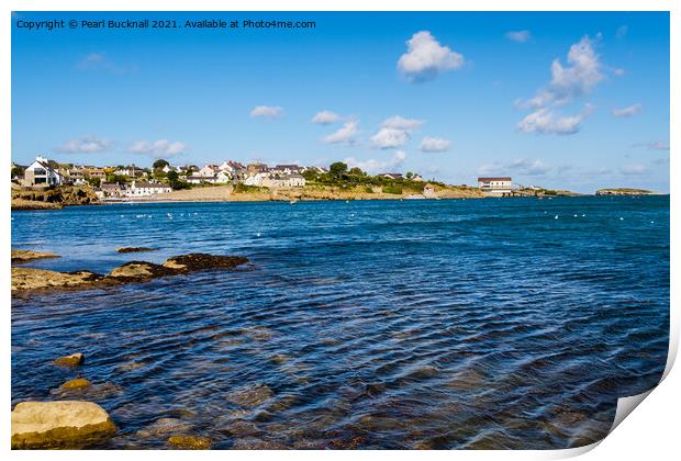 Moelfre Anglesey Wales Seascape Print by Pearl Bucknall