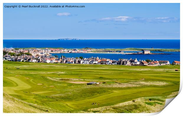 View Across Earlsferry Golf Course Fife Scotland Print by Pearl Bucknall