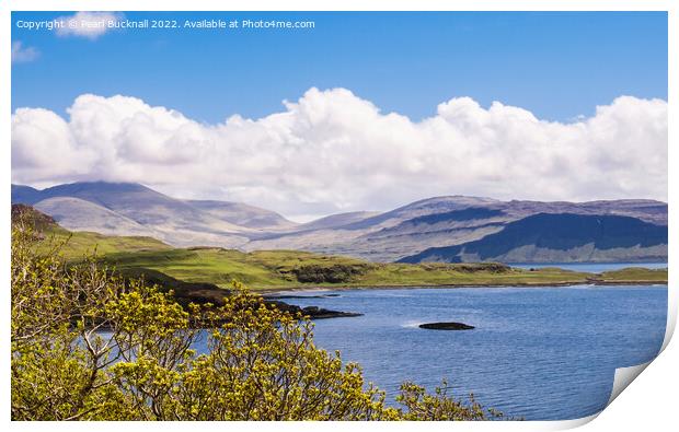 View across Loch Tuath Isle of Mull Print by Pearl Bucknall