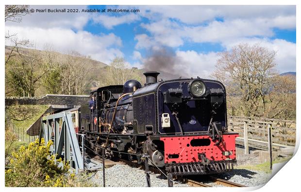 Welsh Highland Railway Steam Train Snowdonia Print by Pearl Bucknall