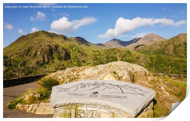 Snowdon Mountain Viewpoint Snowdonia Wales Print by Pearl Bucknall