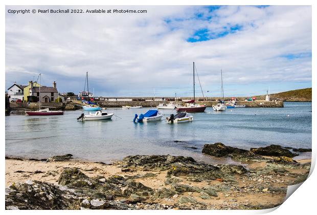 Cemaes Harbour Isle of Anglesey Wales Print by Pearl Bucknall