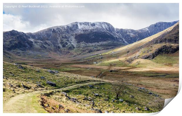 Cwm Eigiau Valley Snowdonia Wales Print by Pearl Bucknall