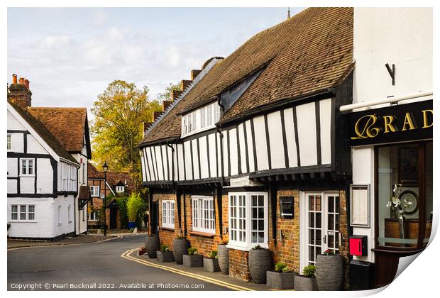 Princes Risborough Street Buckinghamshire Print by Pearl Bucknall