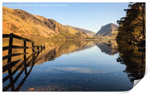 Buttermere Lake District England Outdoors Print by Pearl Bucknall