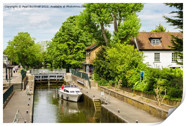 Boulters Lock River Thames Maidenhead Print by Pearl Bucknall