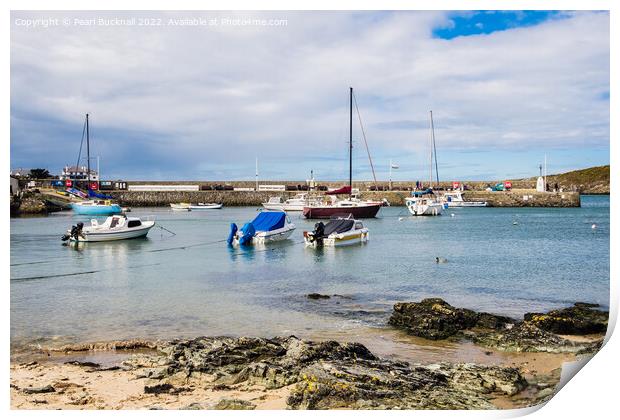 Cemaes Bay Isle of Anglesey Wales Print by Pearl Bucknall