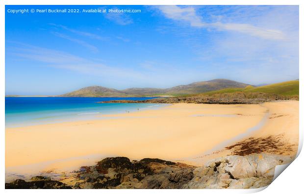 Scottish Beach Isle of Harris Hebrides Print by Pearl Bucknall