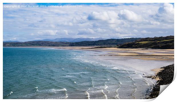 Benllech Beach Anglesey Wales Coast Print by Pearl Bucknall