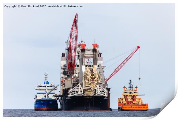 Scottish Offshore Oil in Shetland Print by Pearl Bucknall