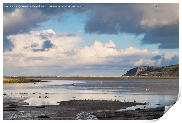 Approaching Tide in Red Wharf Bay Anglesey  Print by Pearl Bucknall