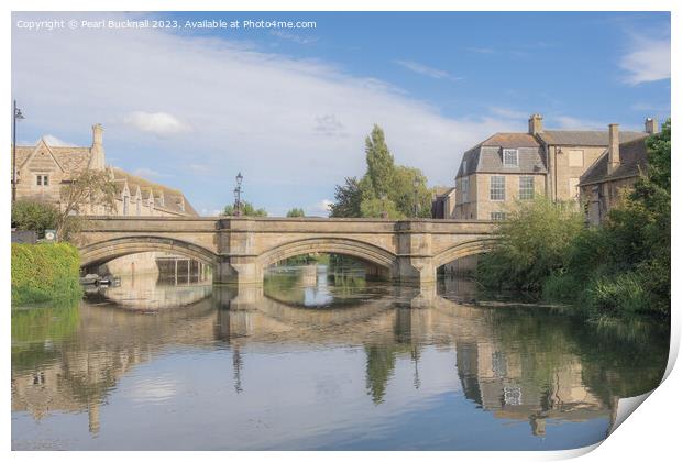 River Welland in Stamford Lincolnshire Print by Pearl Bucknall