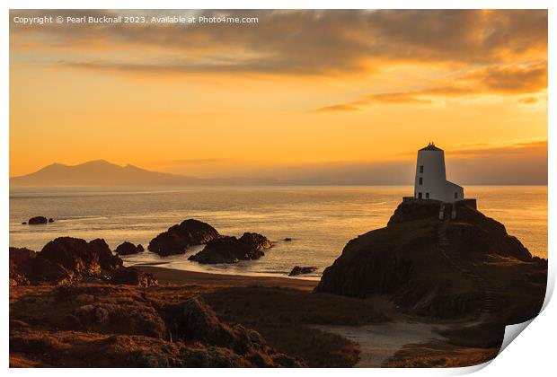Ynys Llanddwyn Island Sunset Anglesey Coast Print by Pearl Bucknall