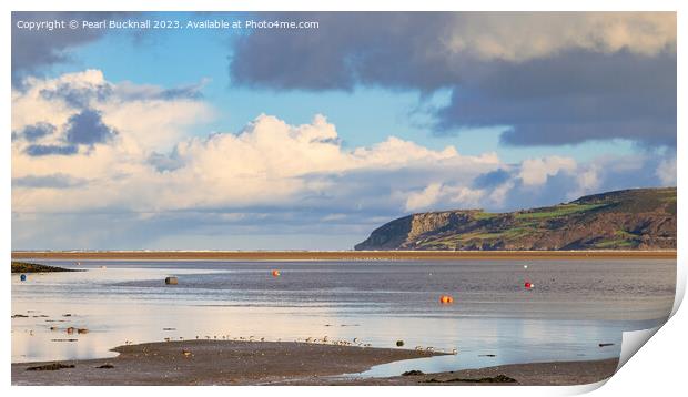 Approaching Tide in Red Wharf Bay Anglesey Pano Print by Pearl Bucknall