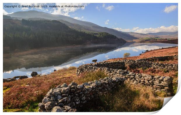 Llynnau Mymbyr and Moel Siabod in Snowdonia Print by Pearl Bucknall