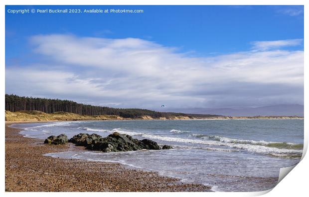 Newborough Beach Anglesey Coast Print by Pearl Bucknall