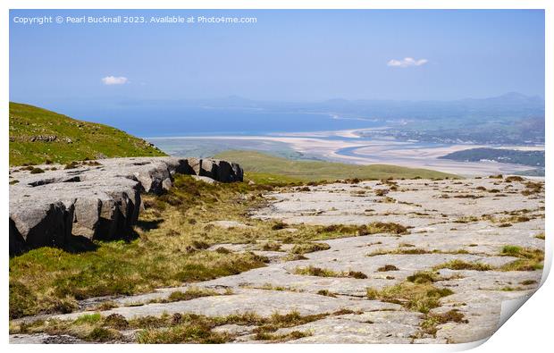 Cambrian Way to Coast Snowdonia Wales Print by Pearl Bucknall