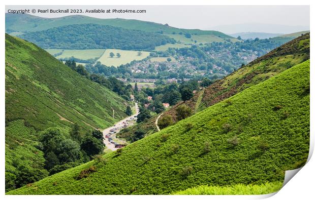 Long Mynd and Carding Mill Valley Shropshire Print by Pearl Bucknall