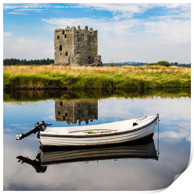 Threave Castle Across River Dee Dumfries and Gallo Print by Pearl Bucknall