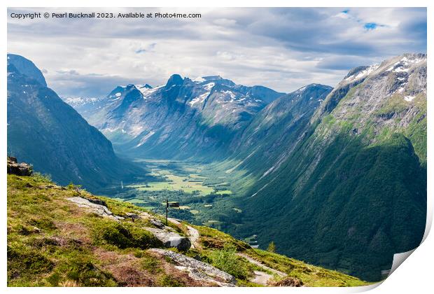 Troll Peaks in Norway Print by Pearl Bucknall
