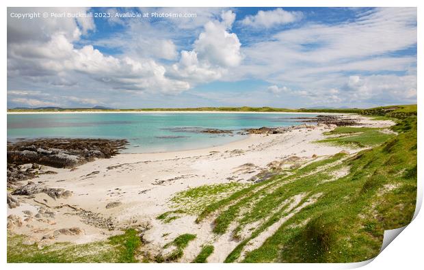 North Uist Sandy Beach Scotland Print by Pearl Bucknall