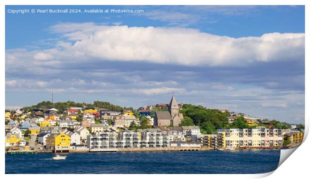 Nordlandet island Kristiansund Norway panoramic Print by Pearl Bucknall