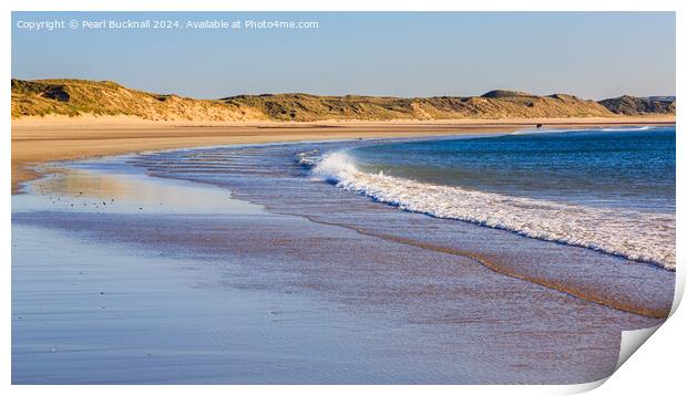 Scottish Beach Caithness Scotland panorama Print by Pearl Bucknall