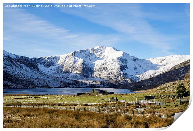 Y Garn mountain Snowdonia wales UK Print by Pearl Bucknall