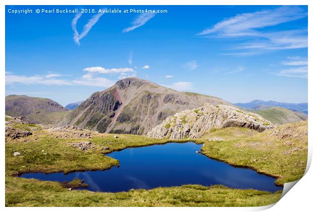 View to Great Gable Lake District Print by Pearl Bucknall