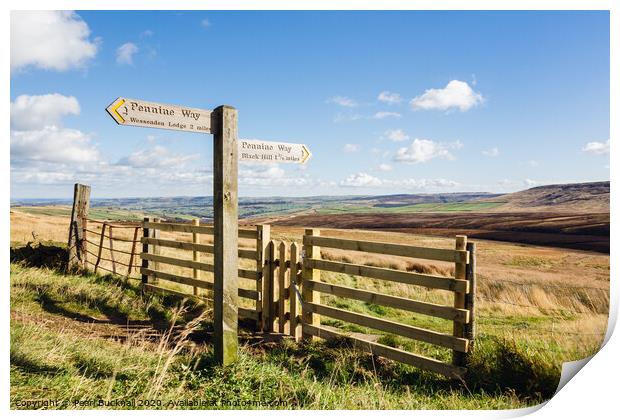 Pennine Way to Black Hill Yorkshire Print by Pearl Bucknall