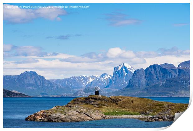 Arctic Circle Monument Norway Print by Pearl Bucknall