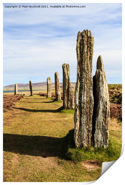 Ring of Brodgar on Orkney Print by Pearl Bucknall