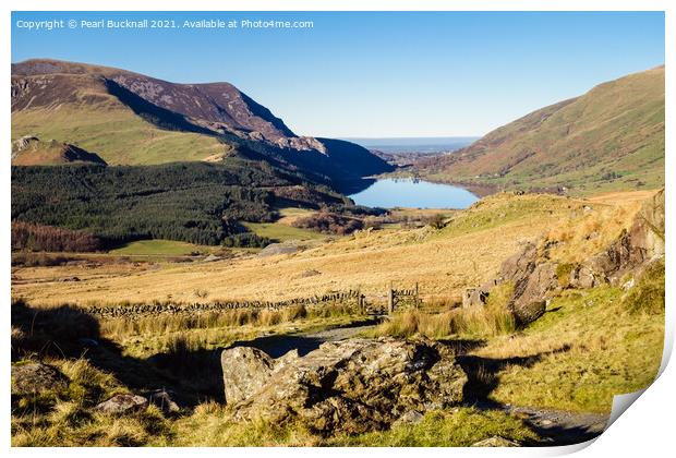 Llyn Cwellyn and Mydydd Mawr in Snowdonia Print by Pearl Bucknall