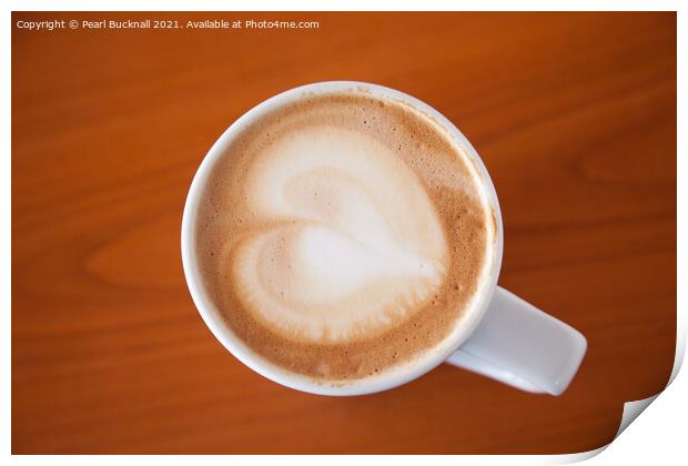 Love Coffee Cup  Print by Pearl Bucknall