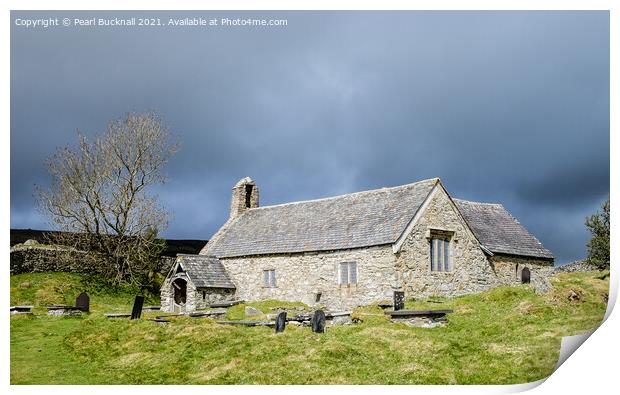 Old Country Church of St Celynin Print by Pearl Bucknall