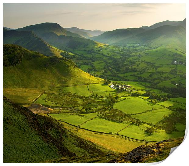 Lake District, England, Newlands Valley Print by Bernd Tschakert