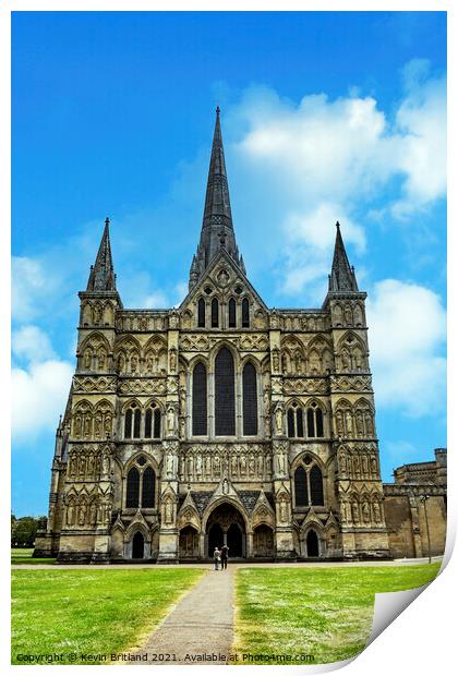 Salisbury Cathedral Print by Kevin Britland