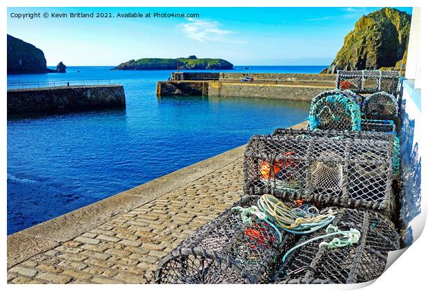 Mullion harbour Cornwall Print by Kevin Britland