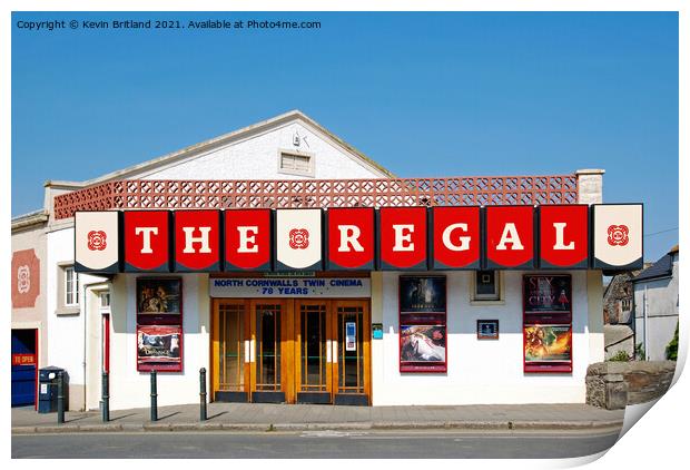 The regal cinema wadebridge Print by Kevin Britland