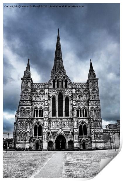 Salisbury Cathedral Print by Kevin Britland